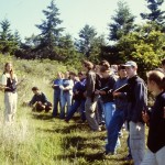 Introductory Biology students on field trip to Palomarin Bird Banding Station